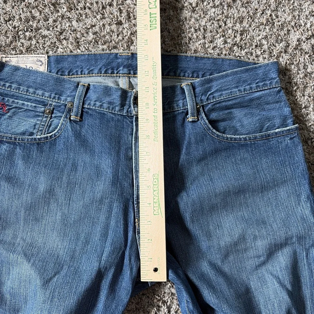 Vintage Polo Ralph Lauren Hampton Straight Blue Jeans Men 36x34 (tagged 34x34)